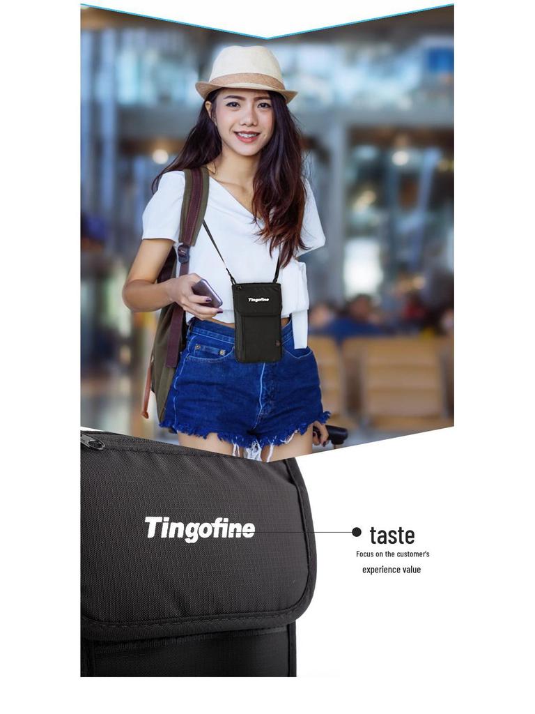 Tianxiu RFID Neck Passport Holder & Anti-theft Travel Pouch