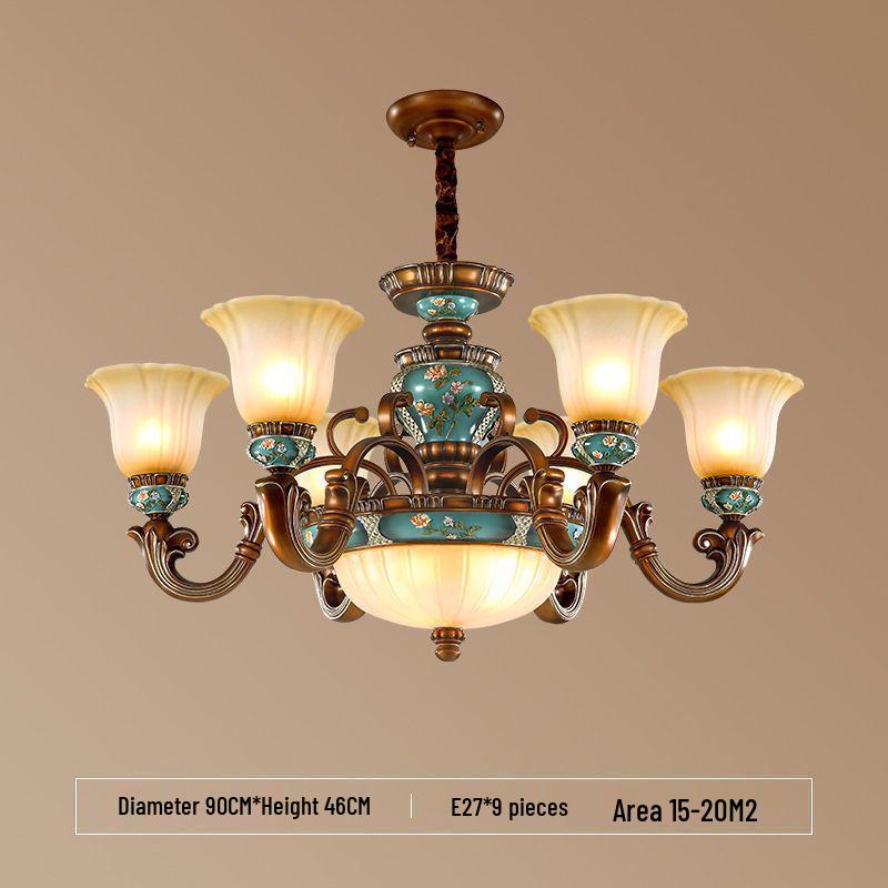 European Luxury Chandelier - Retro Atmospheric Lighting for Living Rooms and Bedrooms