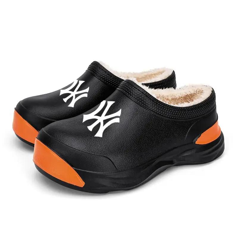 

Мода 2024 НОВАЯ зимняя мужская повседневная хлопковая обувь водонепроницаемая теплая обувь из ЭВА без застежек противоскользящая износостойкая обувь для сада для мужчин 44-45