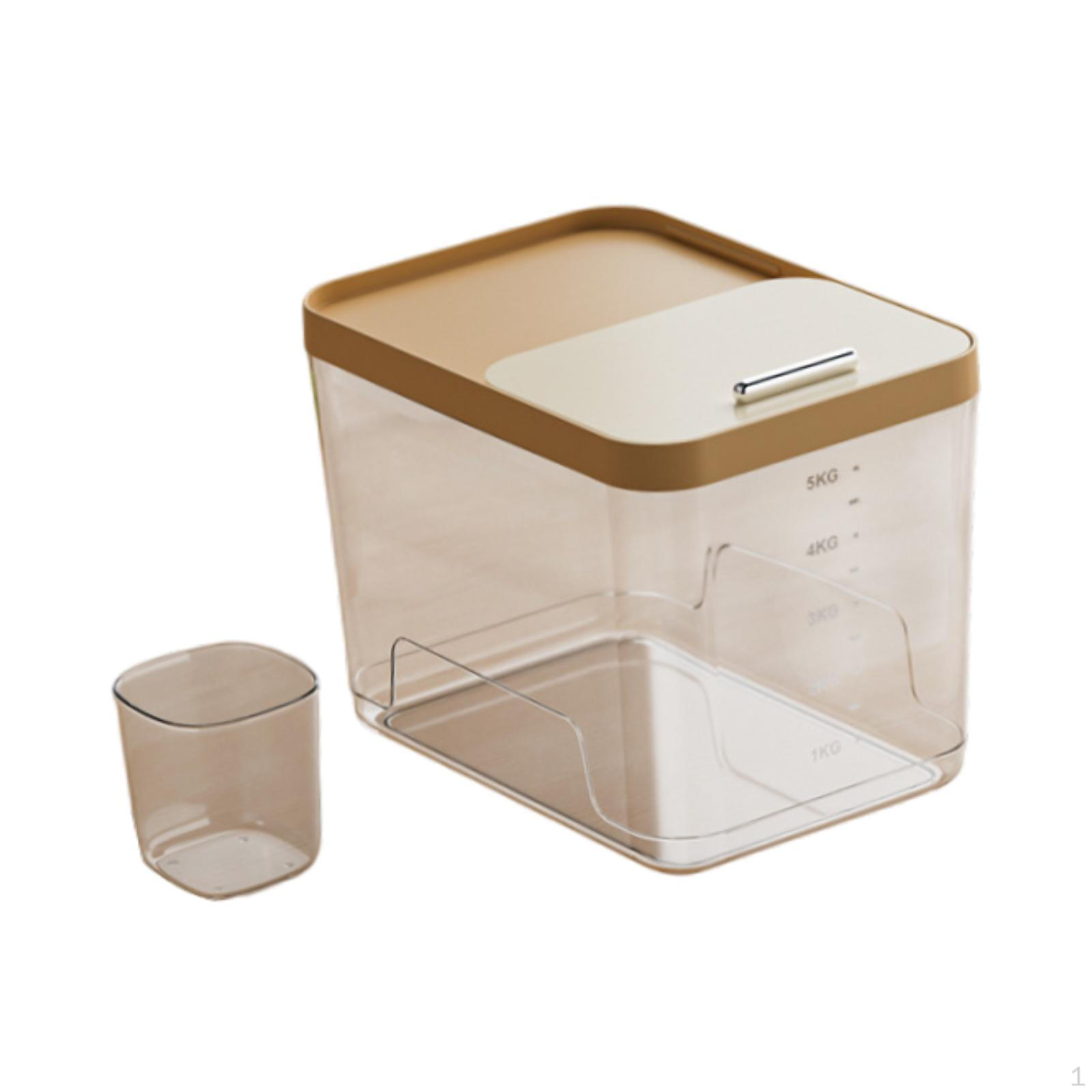 

Контейнер для хранения продуктов питания, зерновая сухая канистра, сдвижная крышка, бытовая емкость для риса, ведро для S