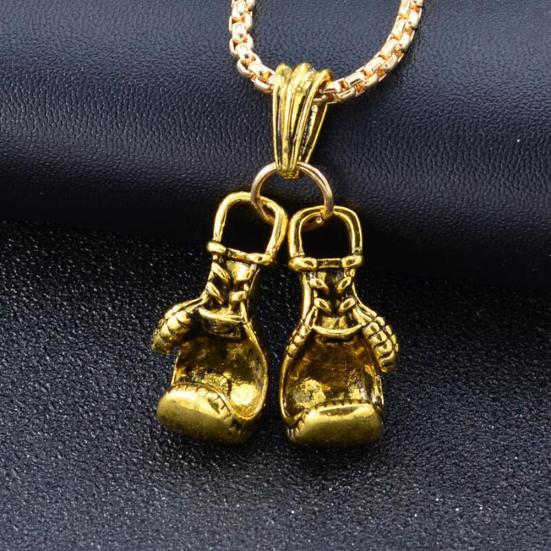 Fashion Men Boxing Necklace Chain Glove Pendant Sports Jewelry Fitness Gift