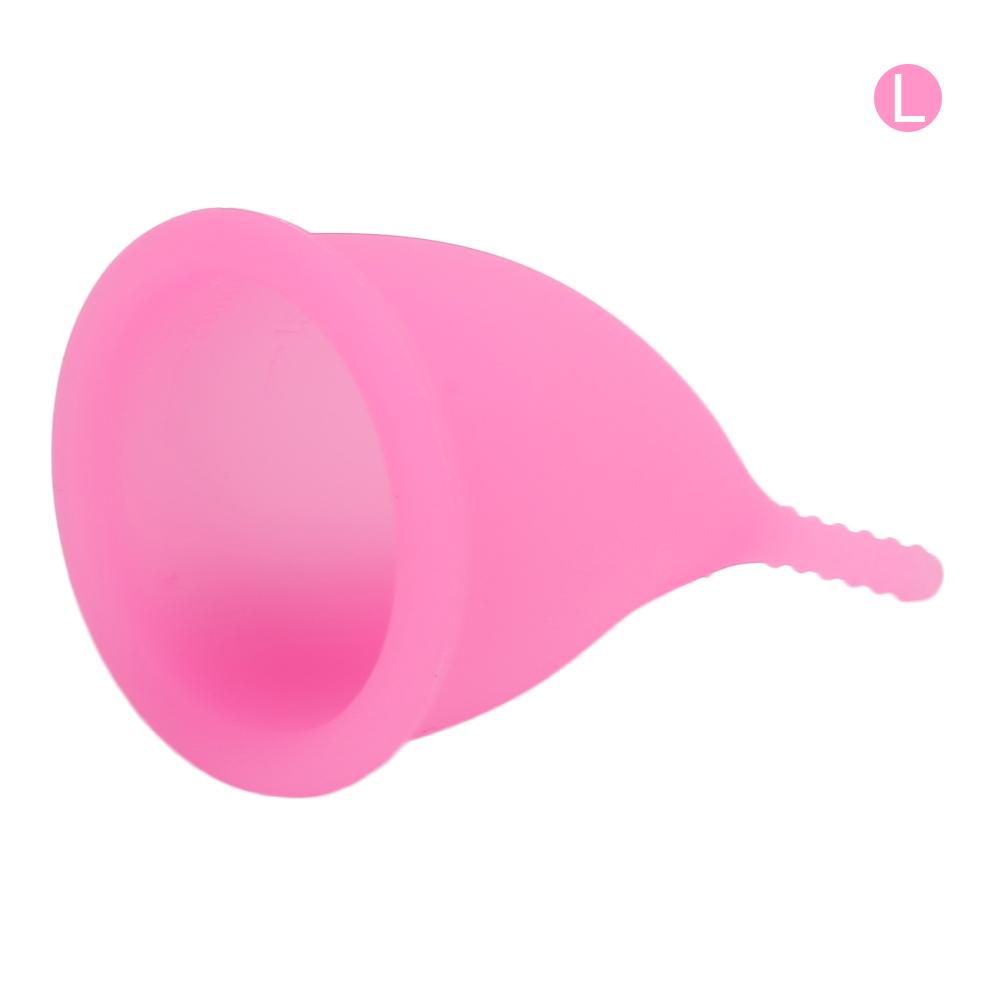 Reusable Menstrual Cup Silicone Period Tampon and Pad Alternative Feminine Hygiene Care Pink