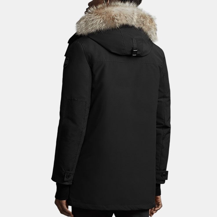 Canada Goose Sherridon Series Black Label Fur Lined Hooded Zipper Mid-Length Work Parka Unisex Outerwear 2073MB-61