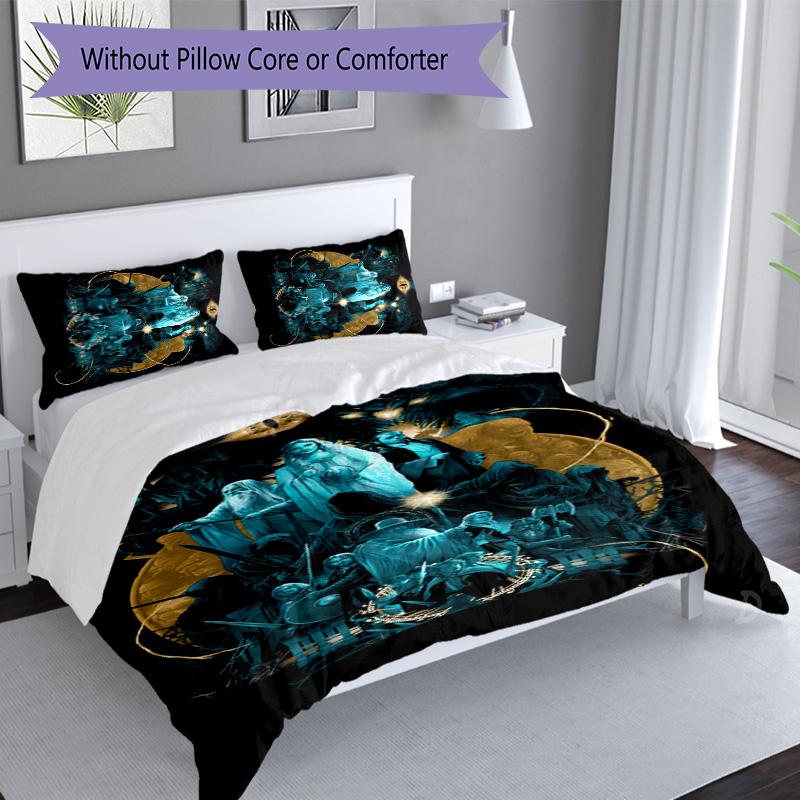 3pcs The Lord of the Rings pattern bedding set duvet cover set includes duvet cover &pillowcases, perfect all season bedroom decoration & gift