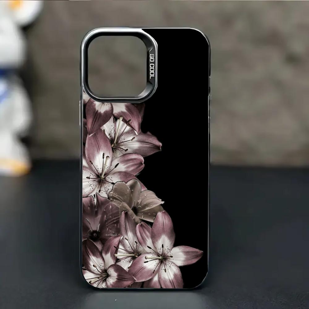 Retro Floral Pattern Phone Case Suitable For IPhone 17 16 15 E 14 13 12 11 Pro Max 15 Plus 17 Air Shockproof Soft Hard Cover