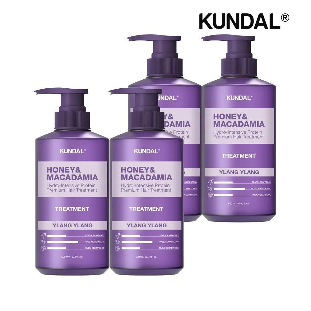 KUNDAL Honey & Macadamia Protein Treatment Ylang Ylang 500ml x4