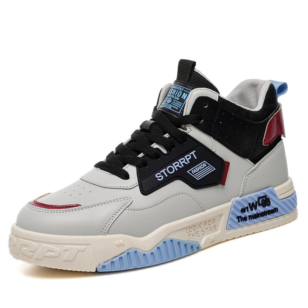 

Men s Sports Shoes High-top Four Seasons Outdoor Casual Breathable Running Shoes Thick Bottom Non-slip Sneakers 39