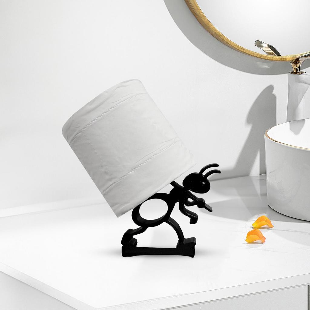 Black Toilet Paper Holder Cute Ant Shaped Napkin Dispenser Bathroom Toilet Paper Holder for Bathroom Kitchen RV Camping Travel