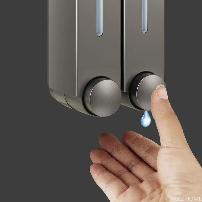 Dispenser Gel Igienizzante Mani Contenitore per Shampoo Gel Doccia Montaggio a Parete Pressa Divisore Dispenser Sapone Bagno Fornitura Alberghiera