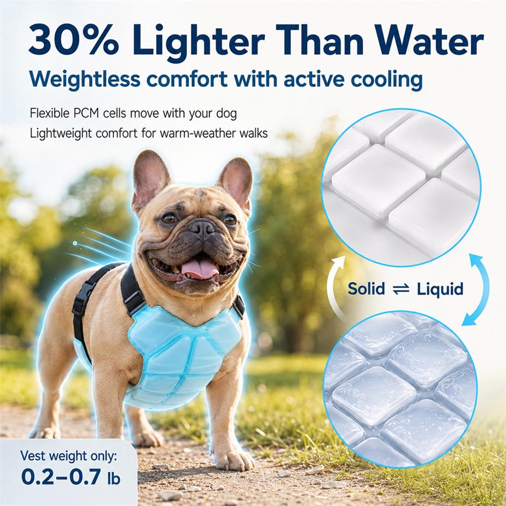 Hondenvest met Herbruikbare Faseveranderende Ijspacks voor Warm