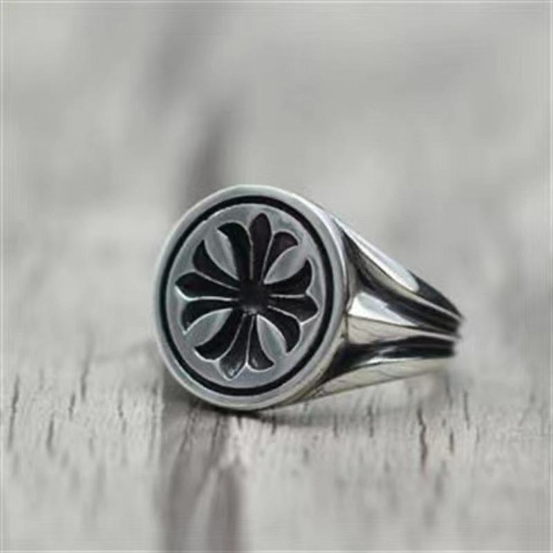 Crowley Vintage Persönlichkeit Kreuz Herren- und Damenringe im Punk-Stil, gealtert, Hip-Hop-Ringe