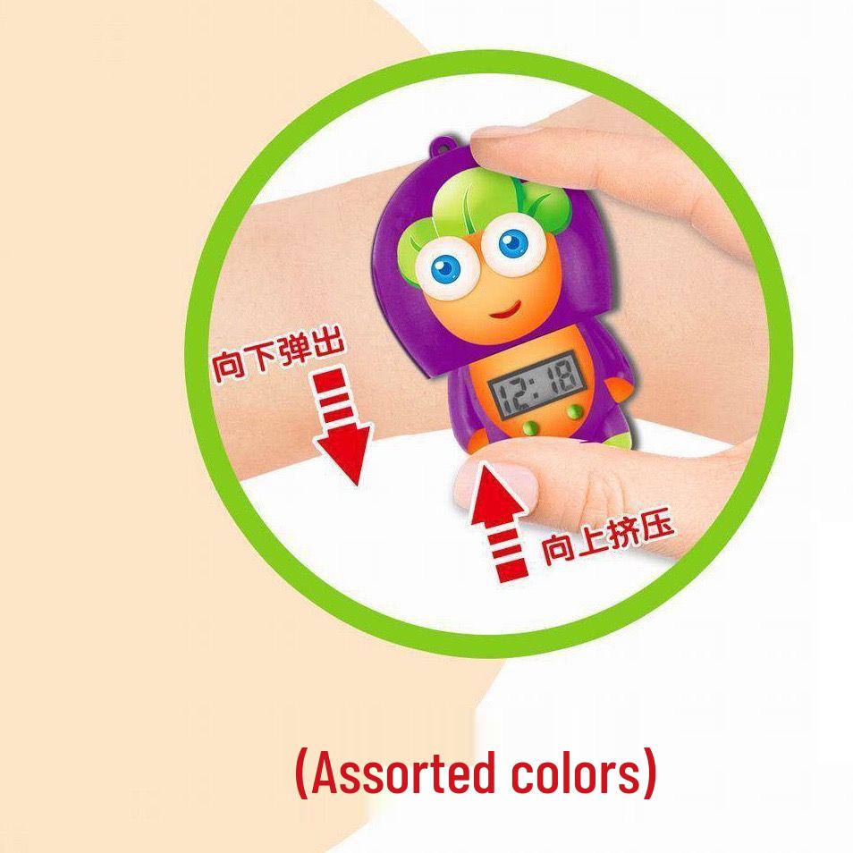 Cartoon Fruit-Shaped Silicone Watch Toy for Kids - Fun Gift for Kindergarten & Elementary Students