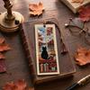 Seasonal Cat Cross-Stitch Bookmark, Four Seasons Black Cat Bookmark with Braided Rope, Handcrafted Book Page Marker for Book Lovers