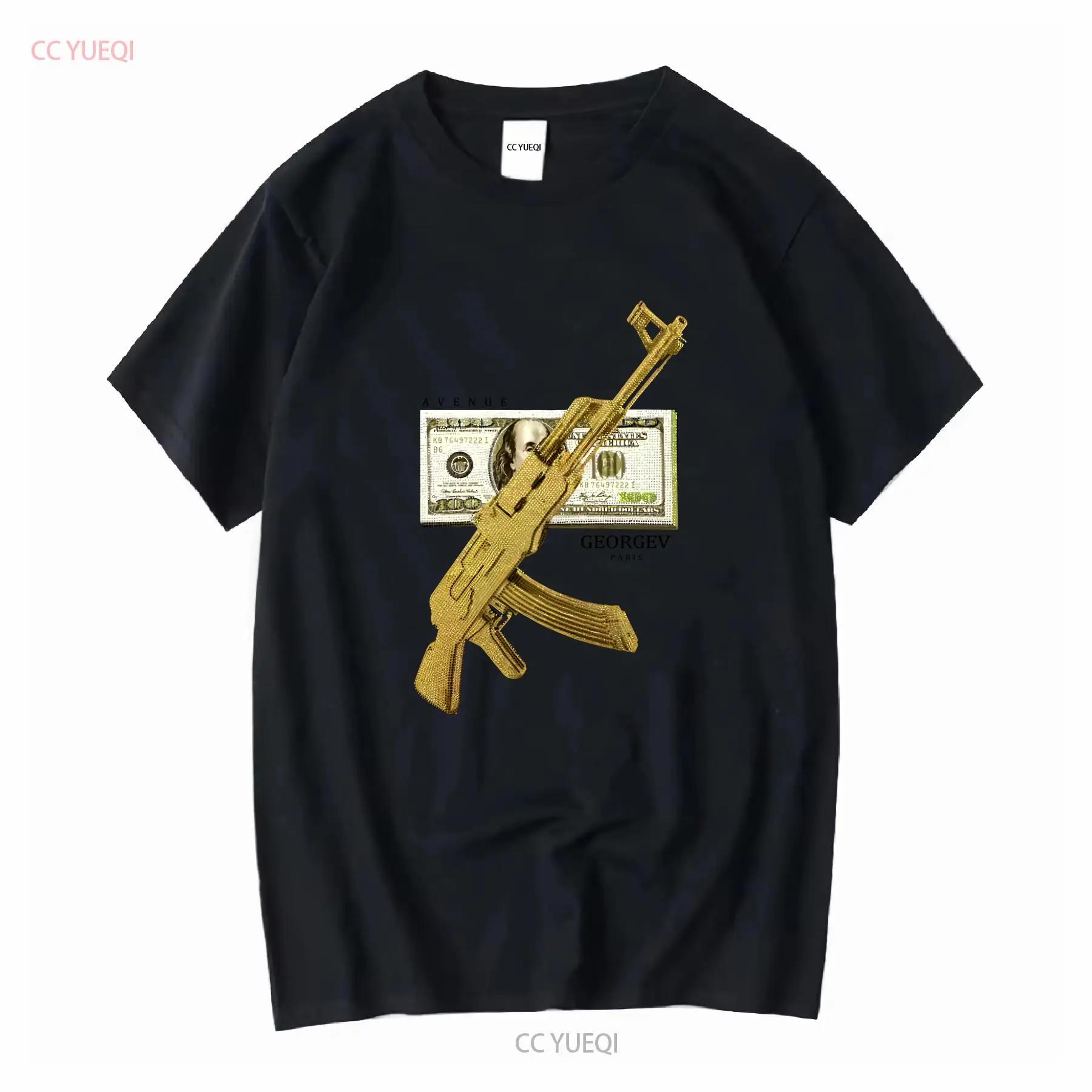 Men AVENUE GEORGE V PARIS AK T Shirt vintage Washed Slightly Unisex Stretched Comfortable graphic Versatile designer clothes S разноцветный