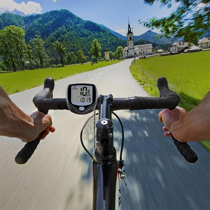 Bicycle Speedometer Odometer Wireless Cycle Bike Computer Bicycle Handlebar Stopwatch with LCD Display Multi-Functions for Most Bikes