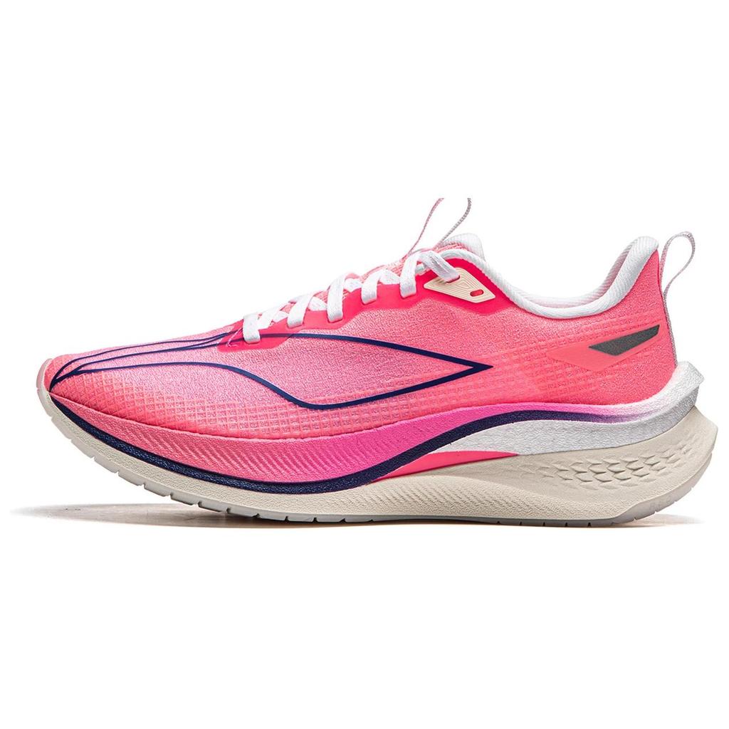 New LiNing Red Hare 7 Pro Cushioned Slip Resistant Abrasion Resistant Low Top Casual Running Shoes Women's Fluorescent Pink ARPU002-21