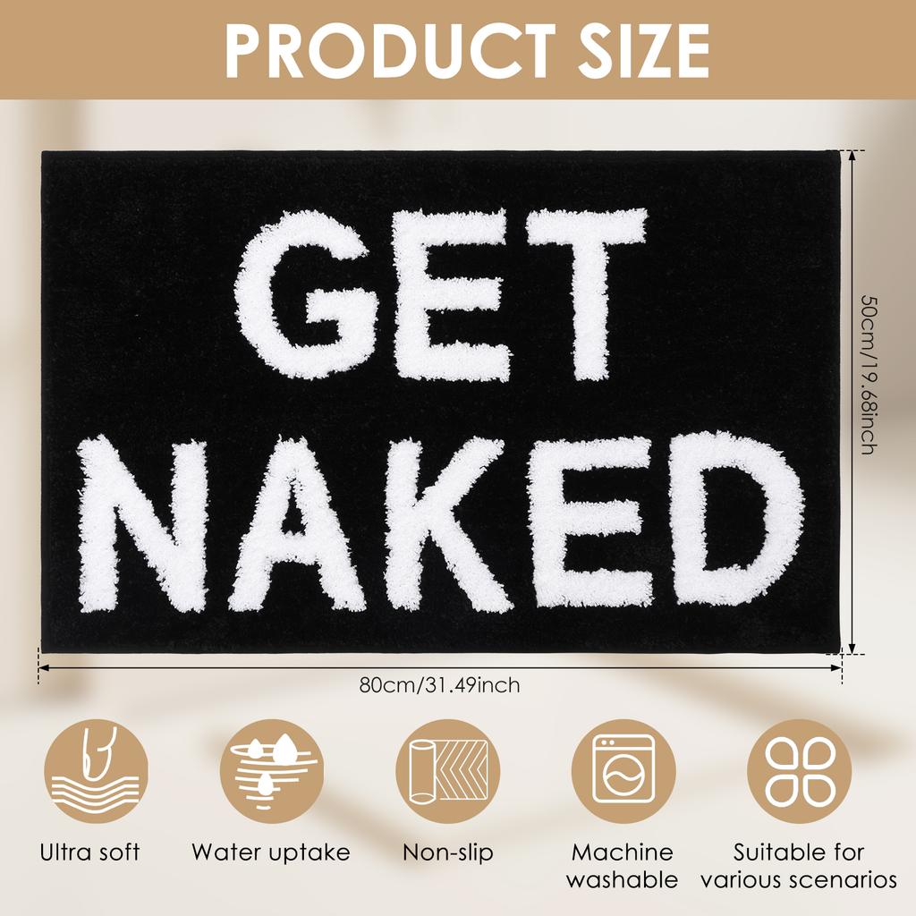Koupelnová předložka Polyester Absorpční podlahová rohož 50x80 CM Vtipný koupelnový koberec Pohodlná protiskluzová rohož ke sprchovým dveřím pro domácí dekoraci