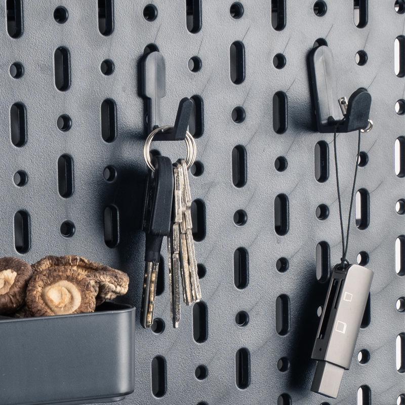 Naquduo HIPS Pegboard Nail-Free Hooks for Clothes, Kitchen Utensils, and Ornaments