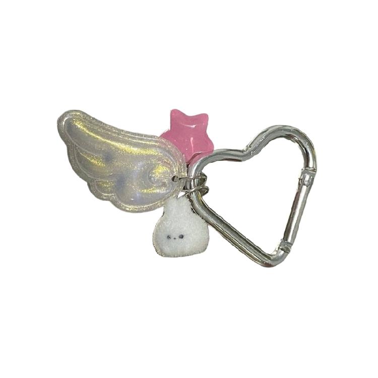 Stylish Japanese Magical Girl Star Keychain Lightweight Sturdy Star Keyring with Retro Y2K Magical Girl Design