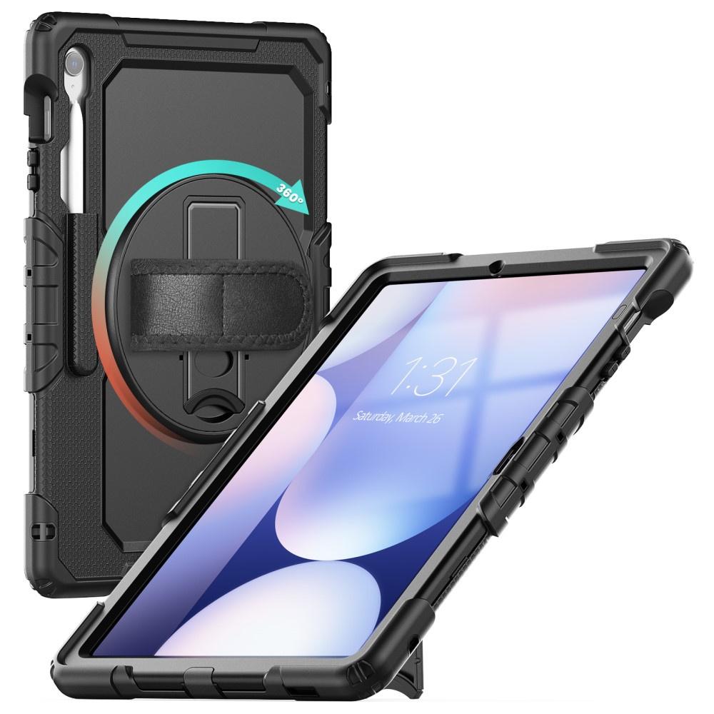 Case for Samsung Galaxy Tab S10 FE+ (SM‑X620/X626B) - PET film and shoulder strap - black