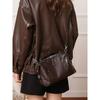 2026 Genuine Leather Cowhide Women's Bost Single-shoulder Bag Europe Style Versatile Retro Commuter Crossbody Bag Lady Handbag