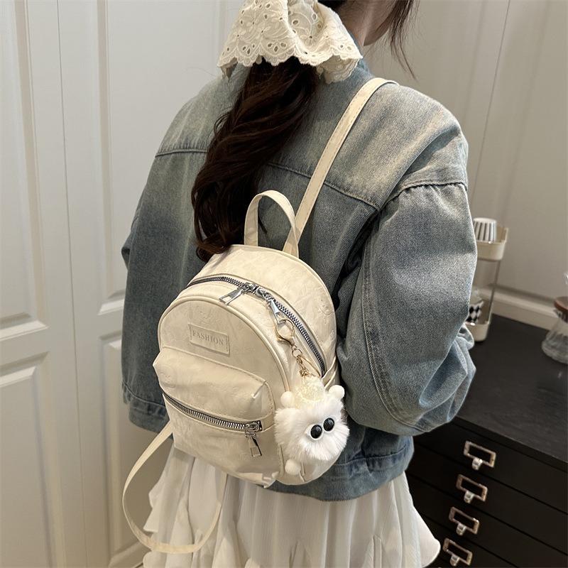 Students Commute To Class, Go Out, Versatile Backpack, Spring and Summer Solid Color, Simple and Lightweight Backpack, Women
