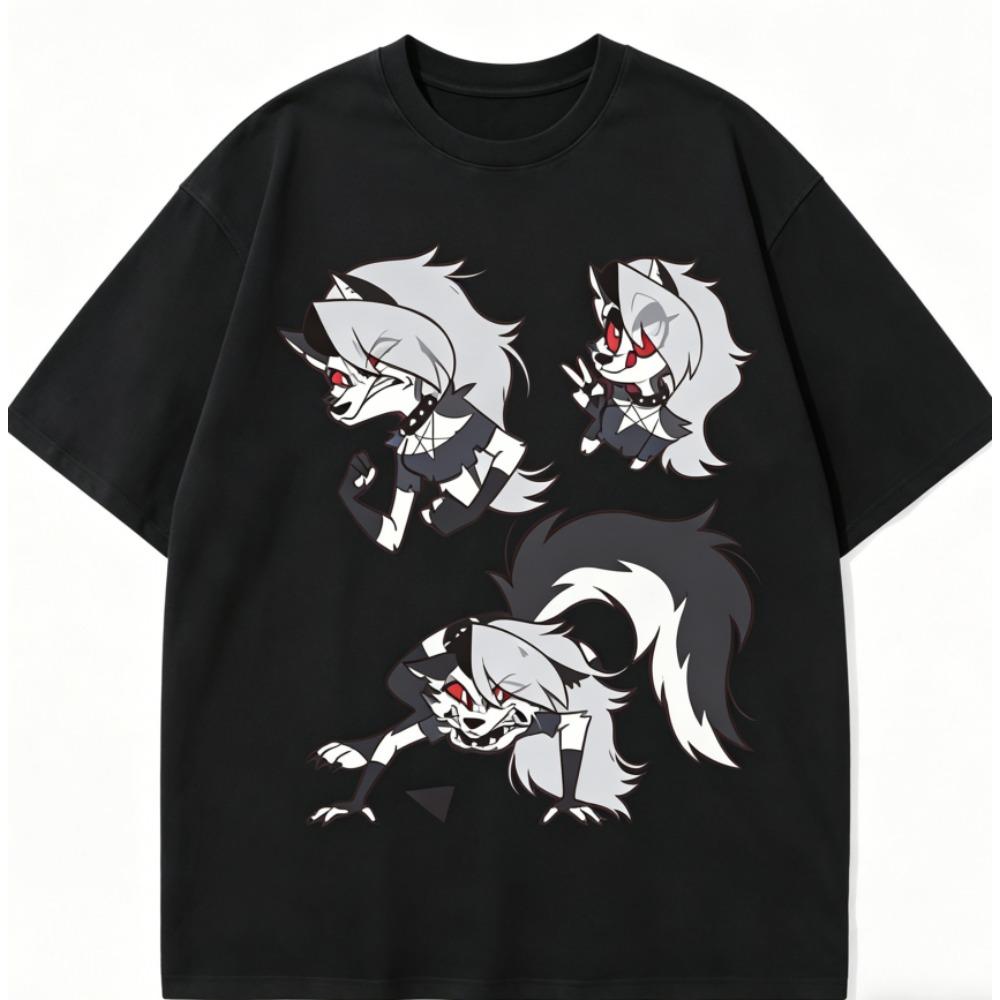 Helluva Loona Anime Milovník Praná Tričko Celoroční oblečení vysoká kvalita osobnost Oblečení Velikost Plus Unisex Nový Model Pár triček