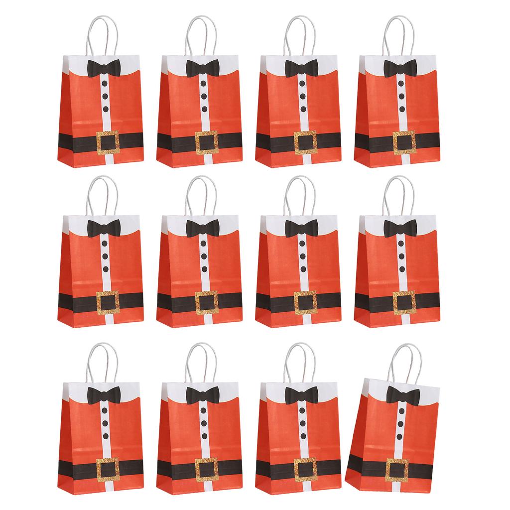 Christmas Themed Large Gift Bags Bulk 12 Pack Efficient Kraft Paper Parties Bags With Multiple Occasion Use For Celebration