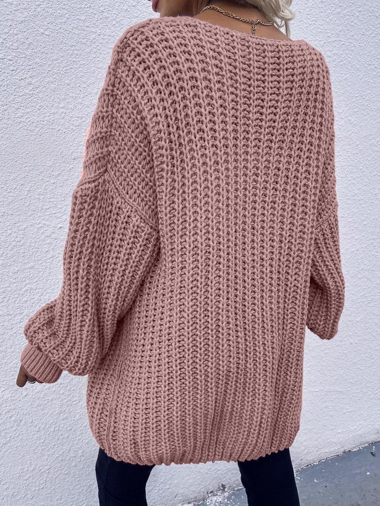 Women's Chic Loose Knit Cardigan Sweater Coat