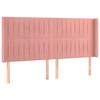 VidaXL LED Headboard Bedroom Furniture Double Bed Accessory Head of Bed Frame Interior Pink 3124351