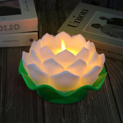 Romantic Love Mood Lamp Battery Operated Buddha Table Lamps Romantic Creative Simulation Lotus Night Light for Buddha Home Decor