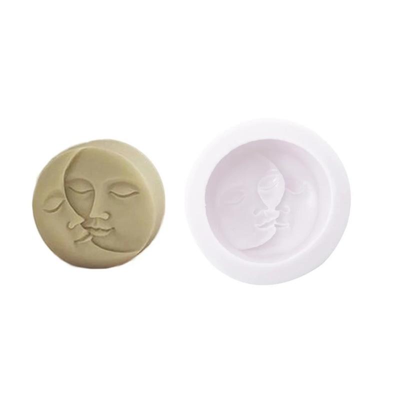 1Pc nowiu w kształcie słońca miłość silikonowe formy świec woskowych miłość mydło do twarzy formy parafinowe formy woskowe Home DIY formy do robienia świec