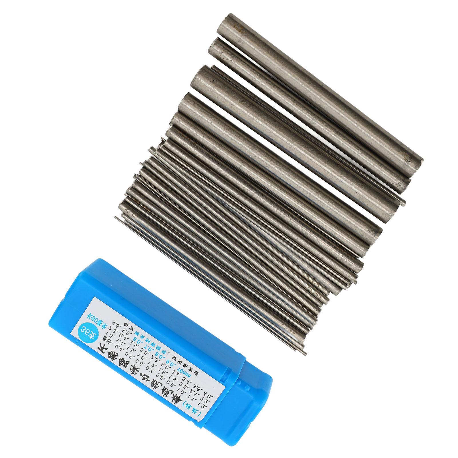 

36 шт. Стержень для намотки проволоки из нержавеющей стали, цельный круглый металлический стержень для изготовления ювелирных изделий с коробкой для хранения