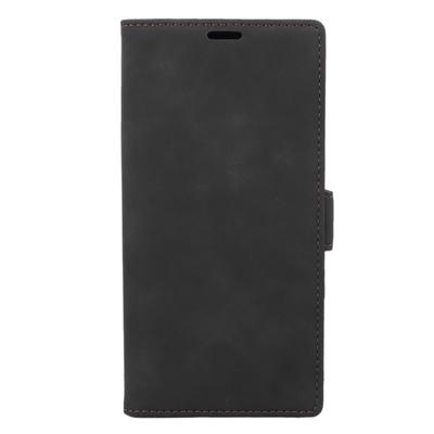 Capa de Celular Flip de Couro PU Capa de Celular Flip com Porta-Cartões Fornecendo Proteção Abrangente Preta para Samsung S23