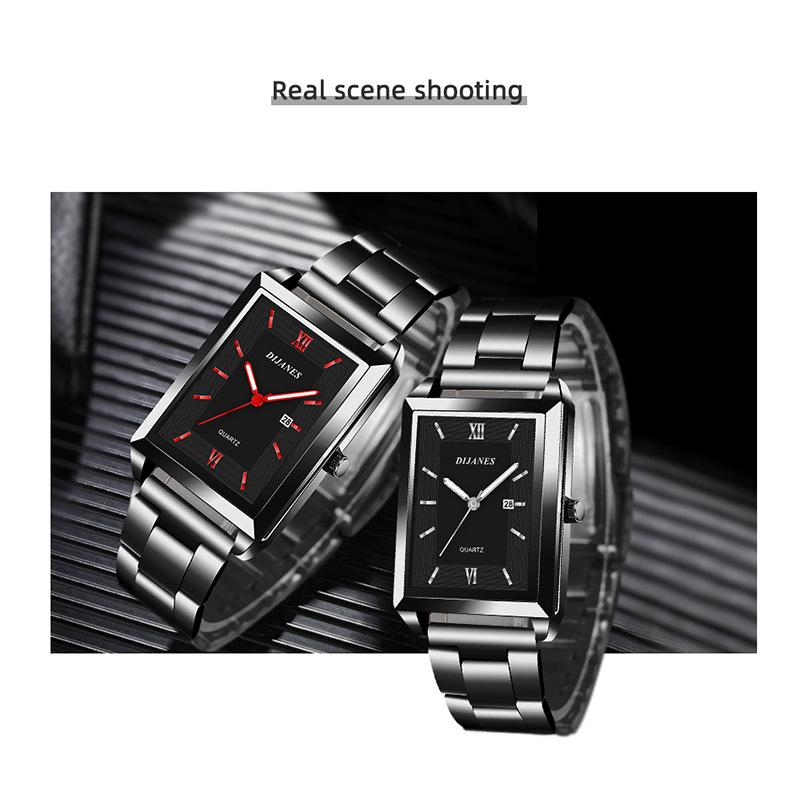 Neue platz herren uhr Stahl band Business herren uhr Quarzuhr männer casual Student uhr edelstahl uhr