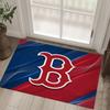 Boston Red Sox Design Kristall Samt Teppich Gemütlich Kein?Rutschfester Teppich mit Aufdruck für Schlafzimmer Wohnzimmer Eingang