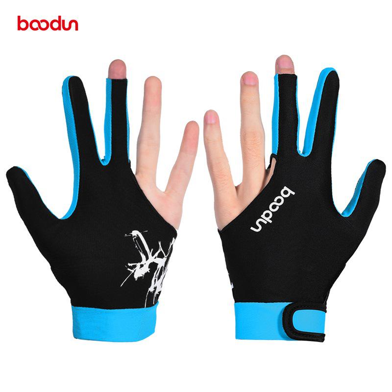 Guantes de billar unisex de tres dedos, sin dedos, ambidiestros, paquete individual