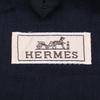 HERMES G19821 Linen 2B Jacket Jacket 46 NavyUsed