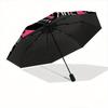1pc Punk Rock Skeleton with Punk Rock Logo - Automatic Opening Umbrella, Portable Folding Design, 8-Bone Iron Frame Outdoor Umbrella, Festival Gi