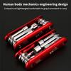 Hex Nut Driver Set 6 In 1 Folding Nut Driver Set Imperial/Metric Motor Folding Socket Wrench Steel Shank Portable Premium Handle