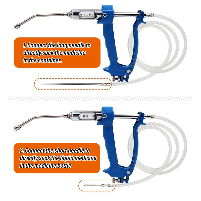 Verterinary Continuous Medicine Feeding Syringe for Gun Cow Pig Goat for Livestock Medicine Drenching Gun 5/10/20/30ml