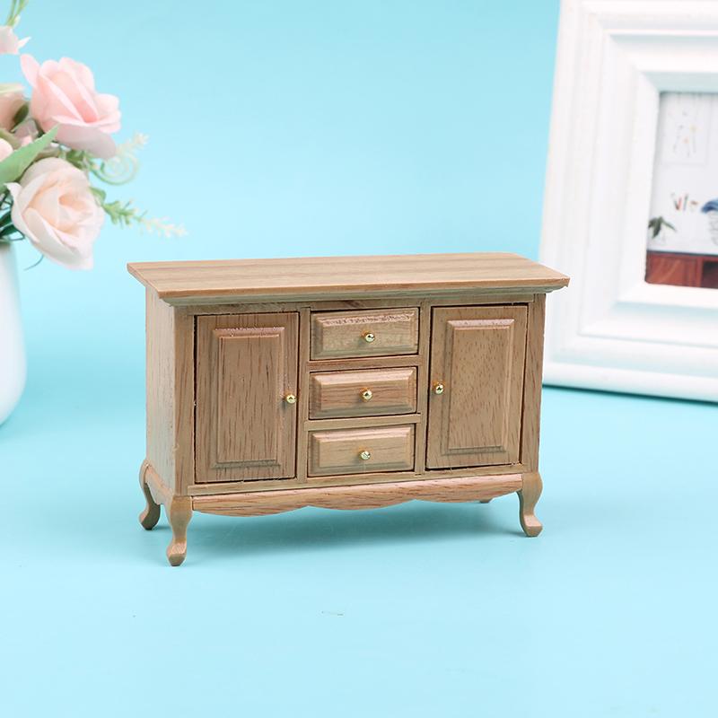 1/12 Dollhouse Mini Simulated Wooden Cabinet Dollhouse Furniture Accessories