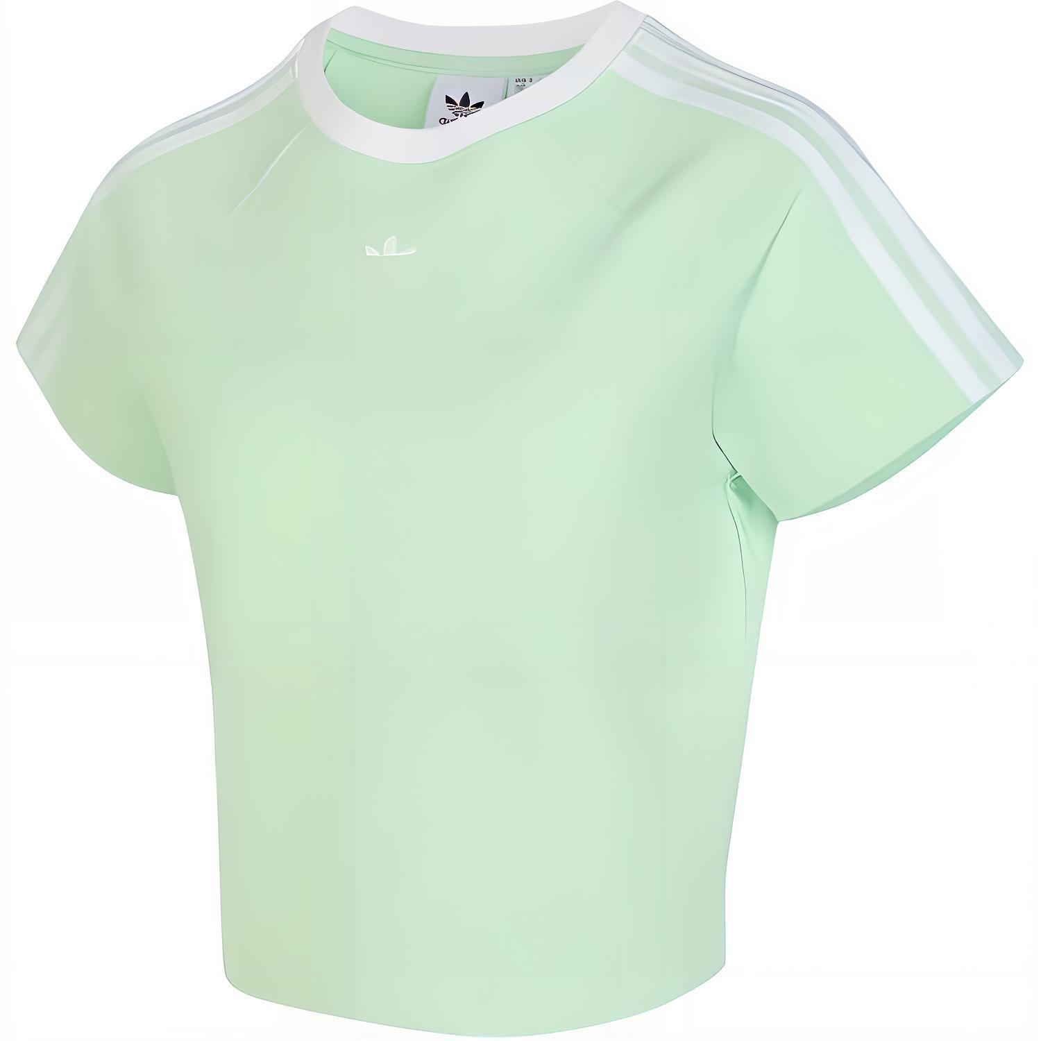 (WMNS) adidas Adicolor 3-Stripes Cali T-Shirt Asia Sizing  Green White  Women s JC8705 XS