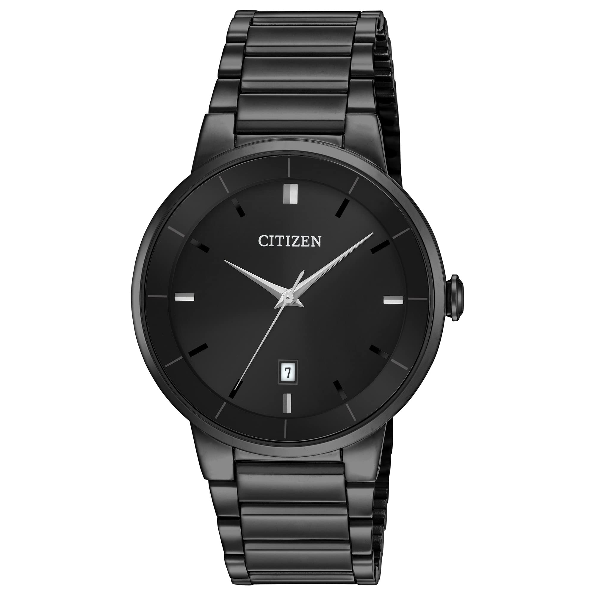 

Citizen Men s BI5017-50E Black Stainless-Steel Plated Japanese Quartz Dress Watch