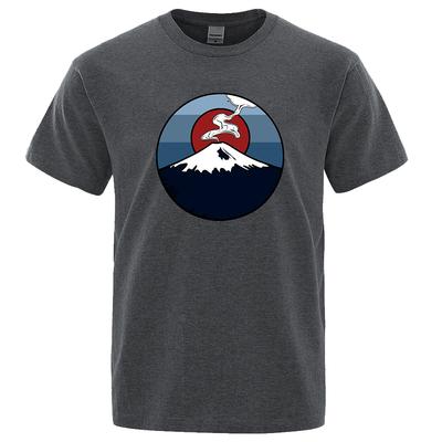 Mt. Fuji, Japan Heren T-shirt Mode Katoen Milieuvriendelijke T-shirts Zomer Tee Kleding T-shirt Hip Hop Oversized Losse Heren T-shirts
