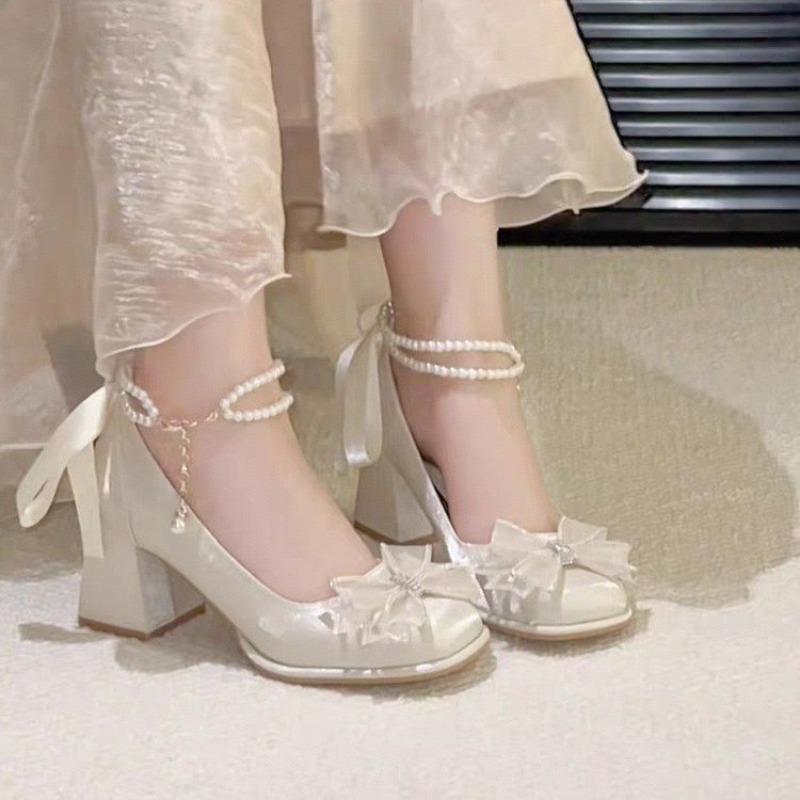 Mode Schöne High Heels Damen Einzelne Schuhe Blockabsatz