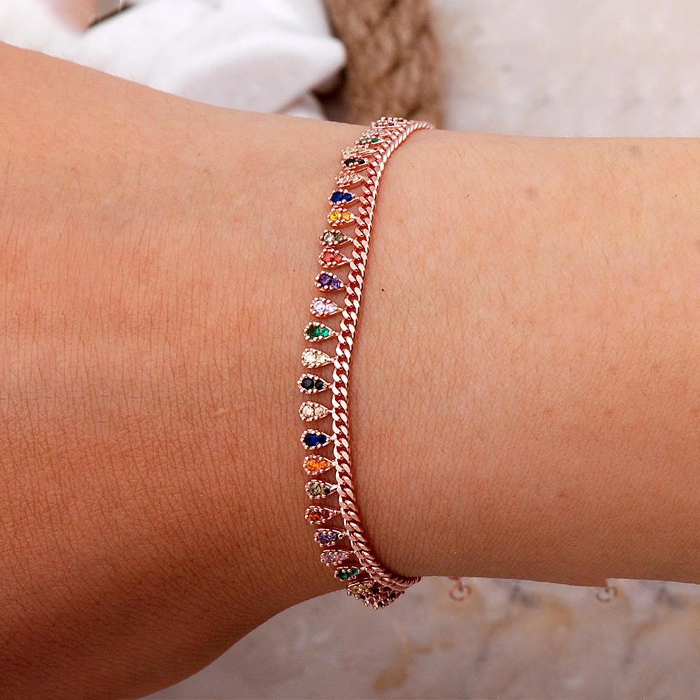 

Браслет Gurmet Mix Stone из розового серебра