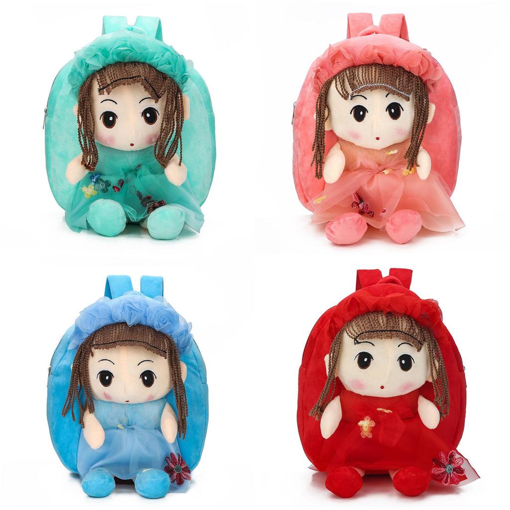 Princess Series Plush Girl Backpack With Breathable Nylon And Adjustable Straps For Toddlers And Preschoolers