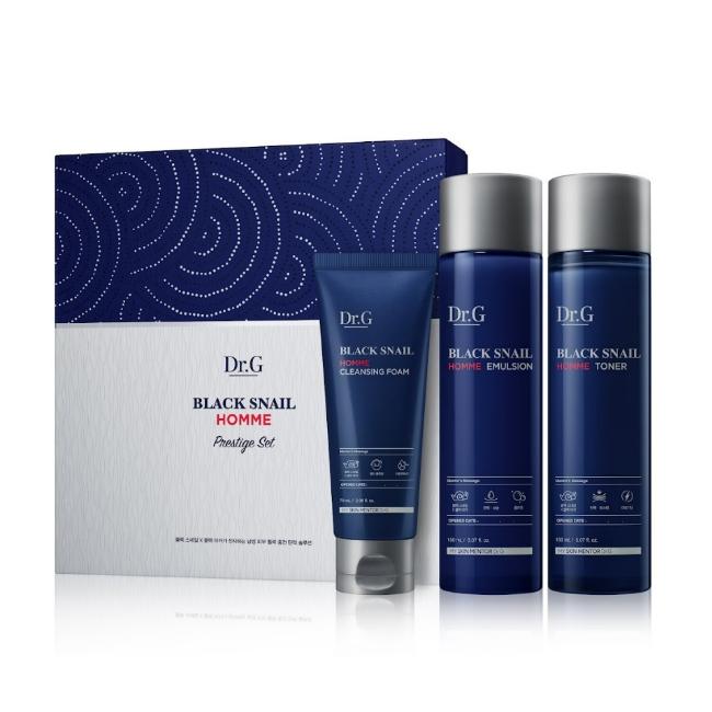 Dr.G Black Snail Homme Prestige 3 Step Skincare Set Toner Emulsion Cleansing Foam Anti-Aging Care