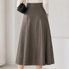 Morris Coming Home Women Faux Leather Flare Long Skirt M2602sk604a